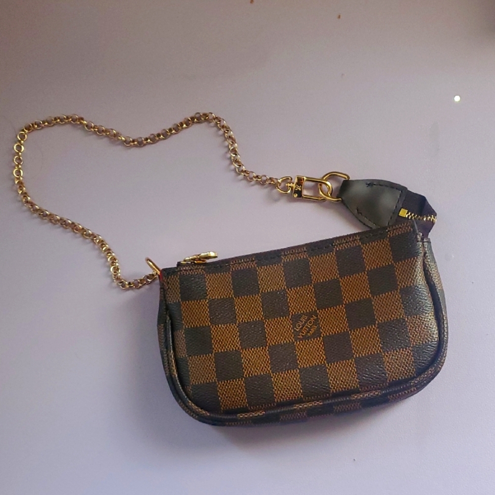 Checkered Brown Mini Bag